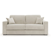 Divano Letto in Velluto Impermeabile Tinta Unita - Venere Divano Speciale Divani 176 CM Beige