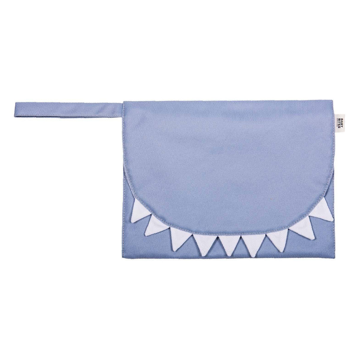 Fasciatoio Portatile Impermeabile in Tinta Unita - Shark Fasciatoi Baby Bites Blu Ardesia