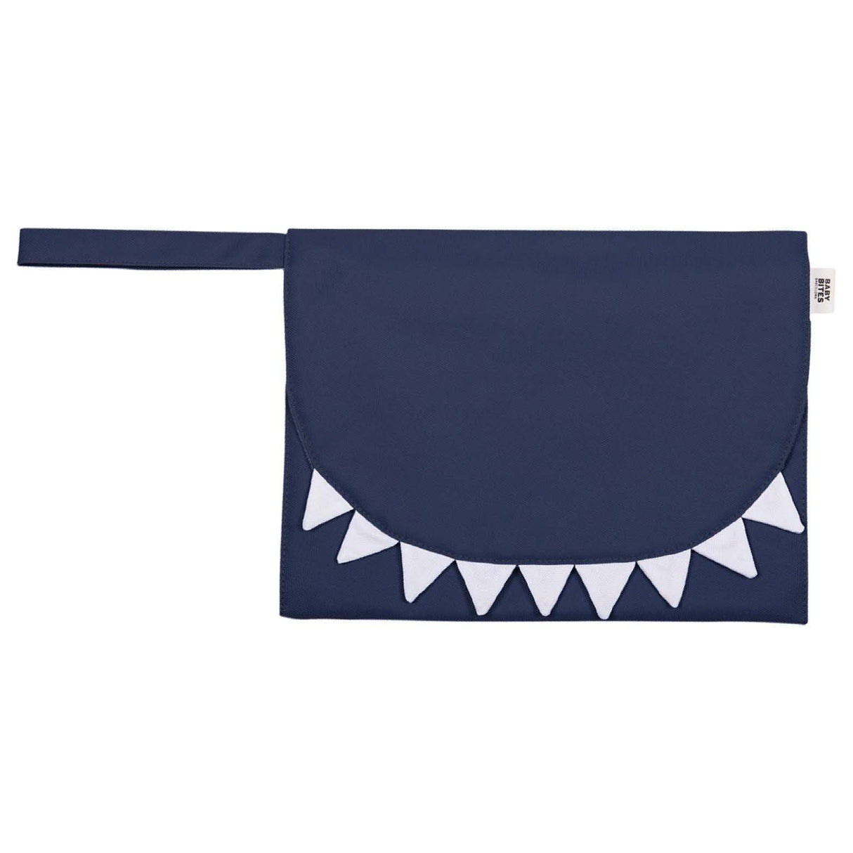 Fasciatoio Portatile Impermeabile in Tinta Unita - Shark Fasciatoi Baby Bites Blu Navy