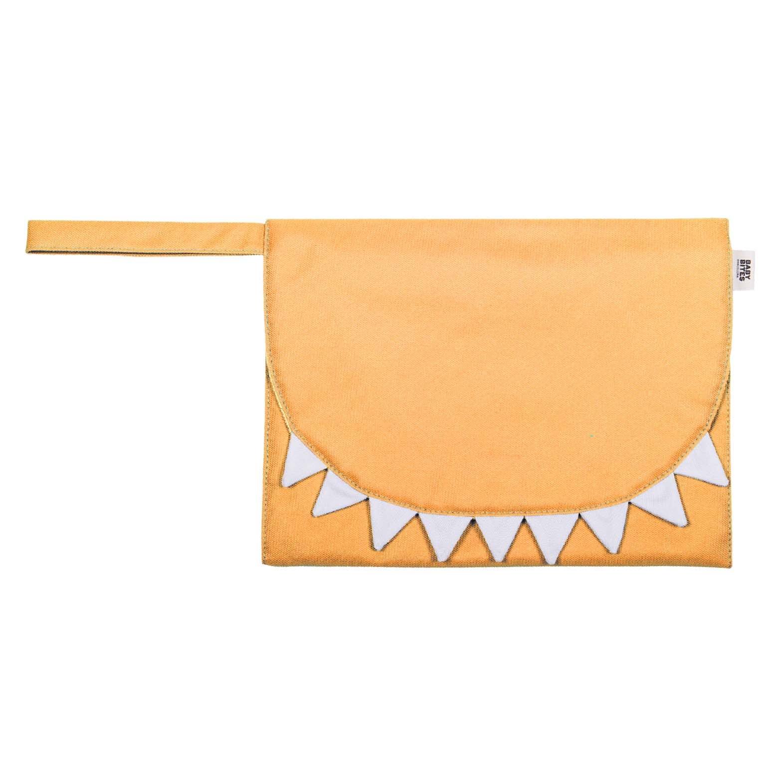 Fasciatoio Portatile Impermeabile in Tinta Unita - Shark Fasciatoi Baby Bites Giallo Senape