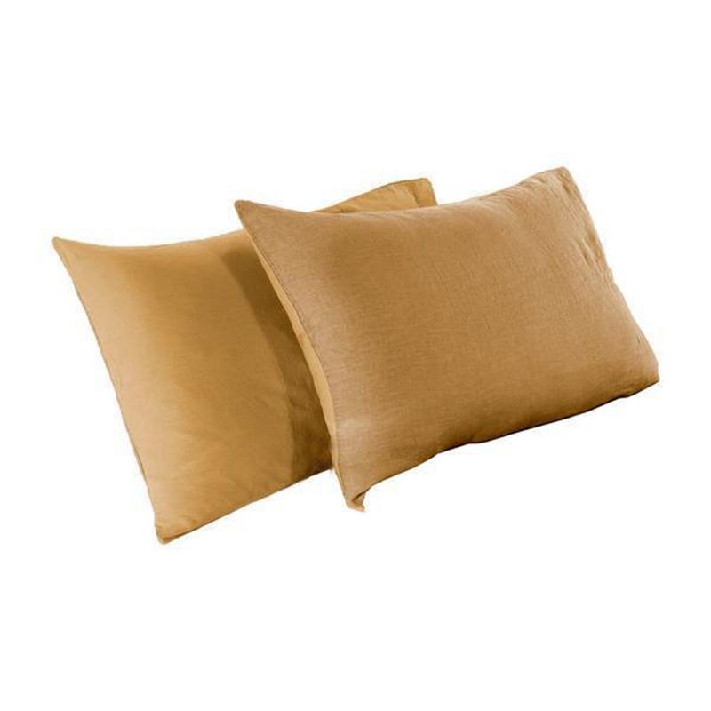 Federa Cotone e Lino StoneWashed No Stiro - Loira Federa Lisola Ambra