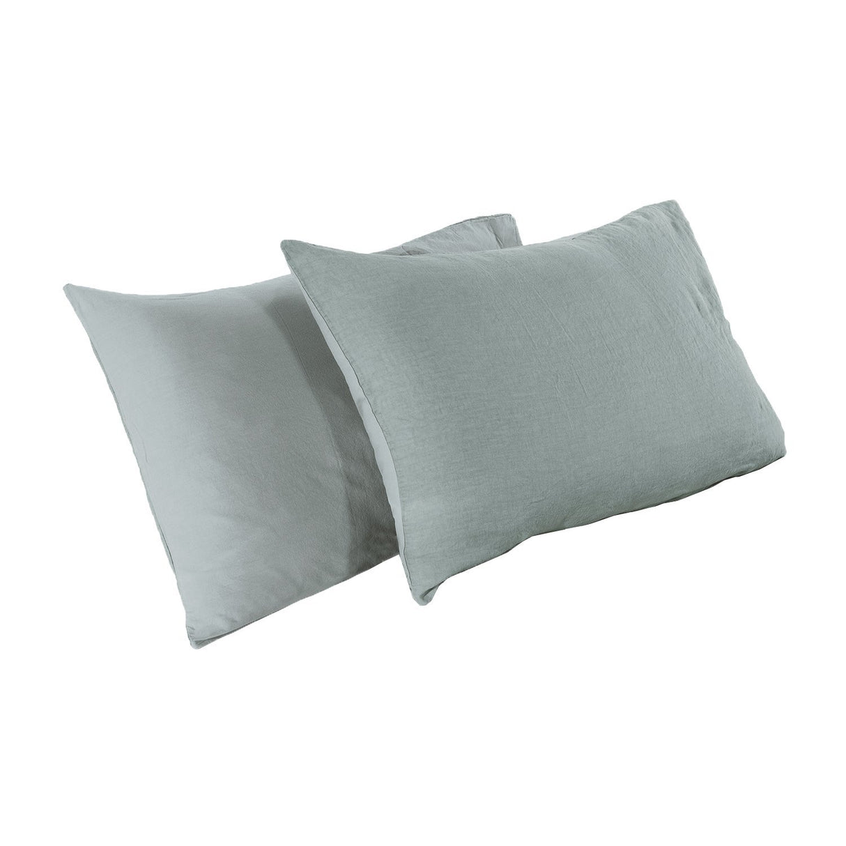 Federa Cotone e Lino StoneWashed No Stiro - 23 Colori Federa Loft by BiancoPerla Cenere