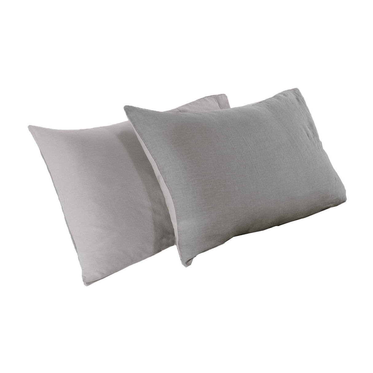 Federa Cotone e Lino StoneWashed No Stiro - 23 Colori Federa Loft by BiancoPerla Grigio (Baguio)