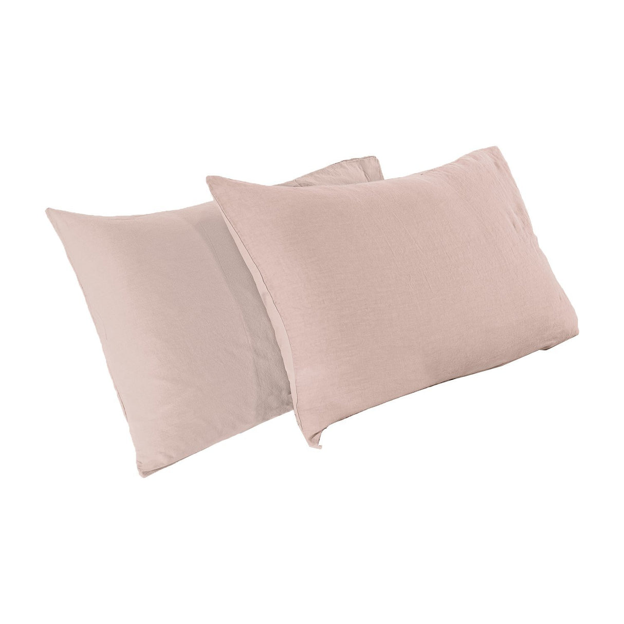 Federa Cotone e Lino StoneWashed No Stiro - 23 Colori Federa Loft by BiancoPerla Rosa (Incenso)