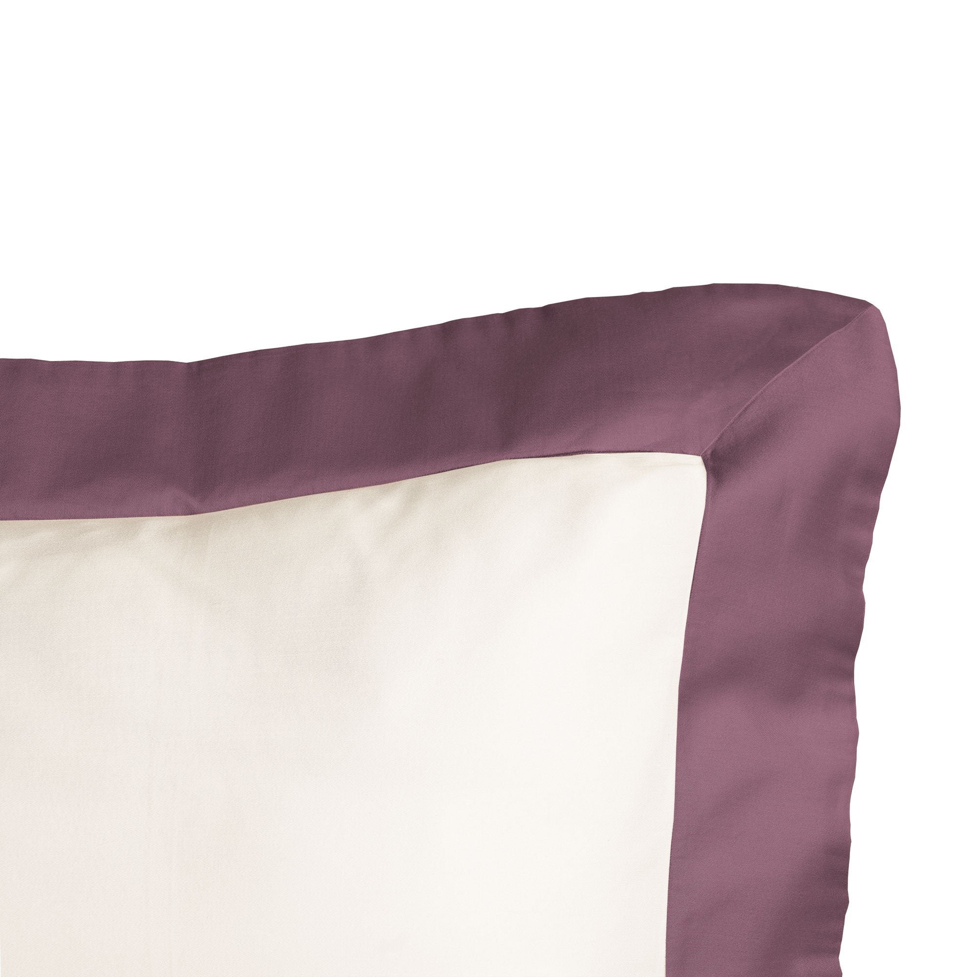 Federa in Puro Cotone Con Bordo In Raso - Diamante Federa Lisola Melanzana (Georgia)