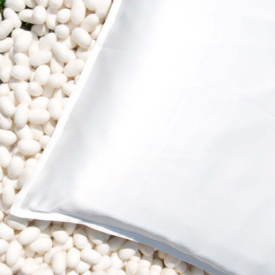 Federa in Raso di Seta Bordo Stretto - S22 Federa Silkow Bianco