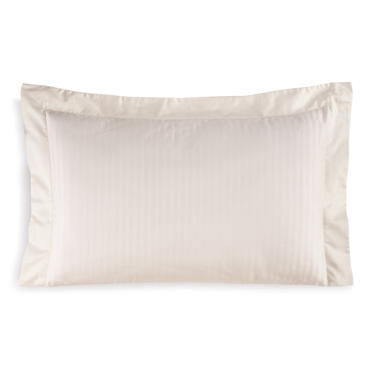 Federa in Raso Rigato di Puro Cotone - Rubino Federa Lisola Avorio