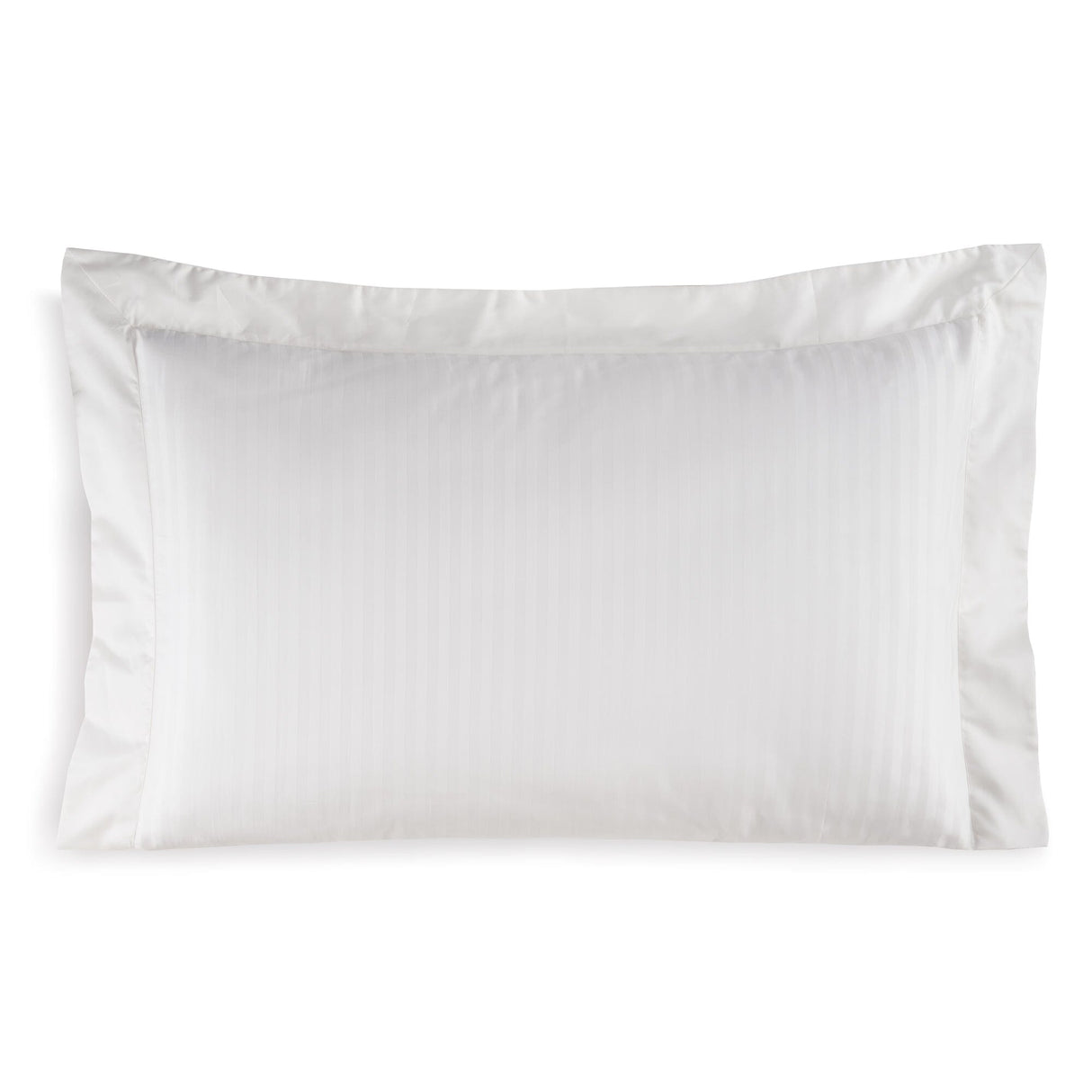 Federa in Raso Rigato di Puro Cotone - Rubino Federa Lisola Bianco