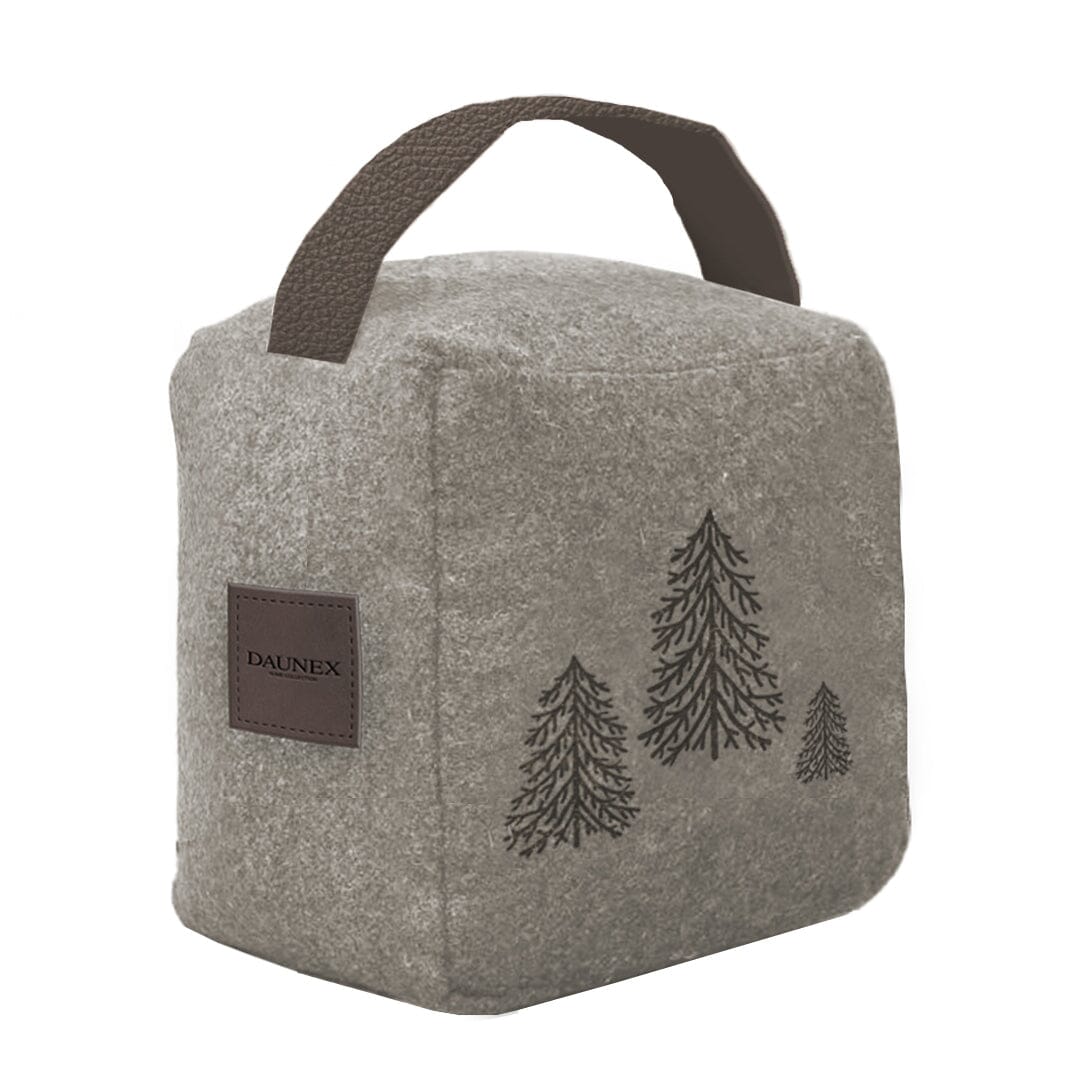 Fermaporta in Feltro con Maniglia - Abete Fermaporta Daunex Tortora