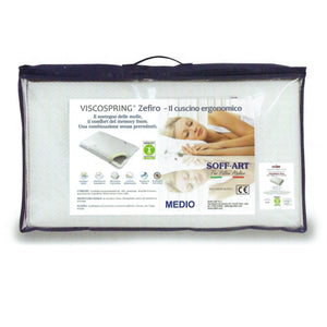 Guanciale Anallergico in Memory Foam e molle indipendenti - Viscospring Zefiro Guanciale Soff Art 