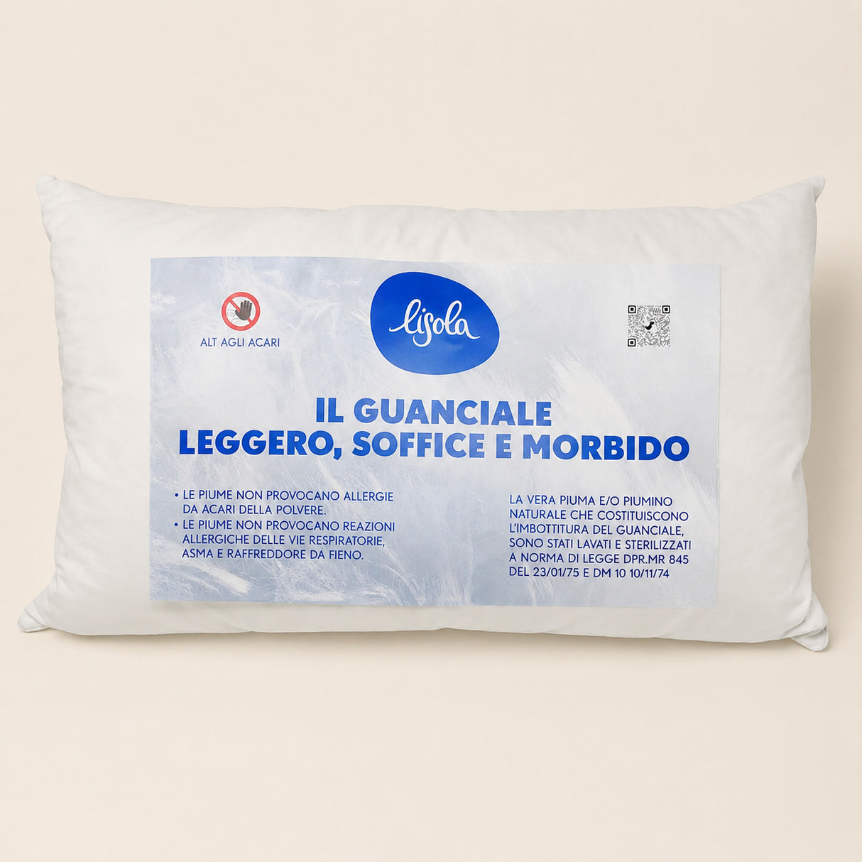 Guanciale in Piumino e Piumette - Equilibrio Guanciale Lisola