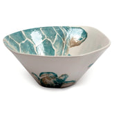 Insalatiera di Ceramica Fatta a Mano - Creature Marine Piatto Marinette Saint-Tropez Tartaruga