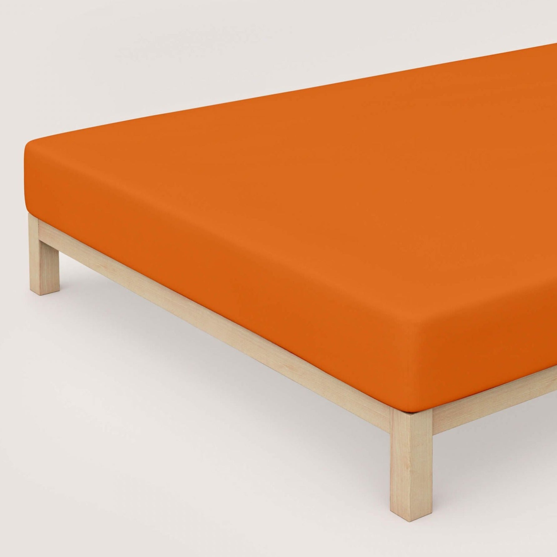 Lenzuolo da Sotto con angoli in Makò Jersey no stiro - Makò Lenzuolo Sotto Daunex Singolo Arancione