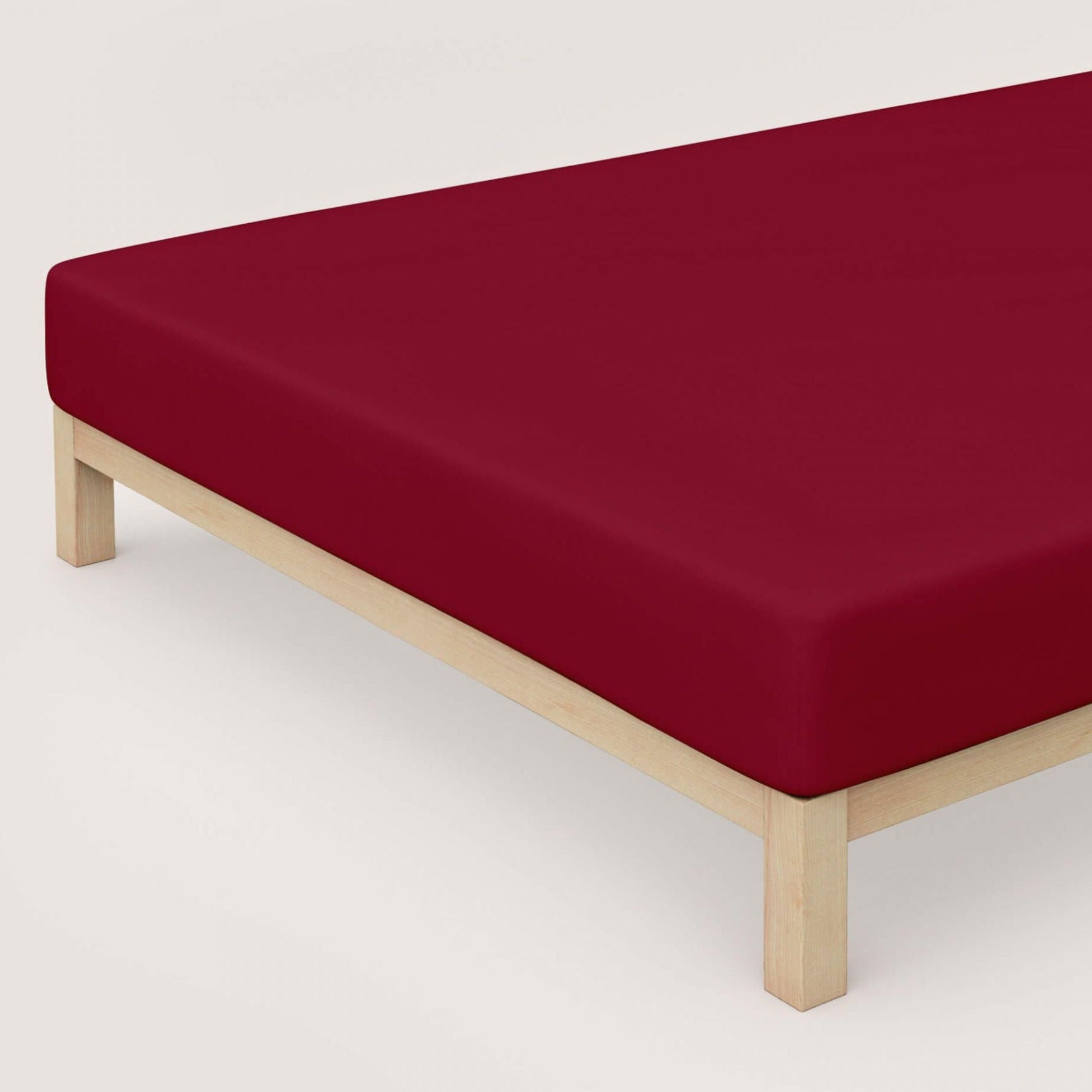 Lenzuolo da Sotto con angoli in Makò Jersey no stiro - Makò Lenzuolo Sotto Daunex Singolo Bordeaux