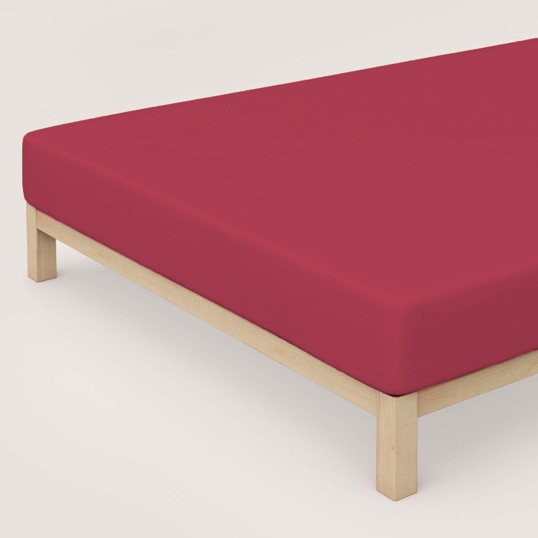 Lenzuolo da Sotto con angoli in Makò Jersey no stiro - Makò Lenzuolo Sotto Daunex Singolo Ciliegia