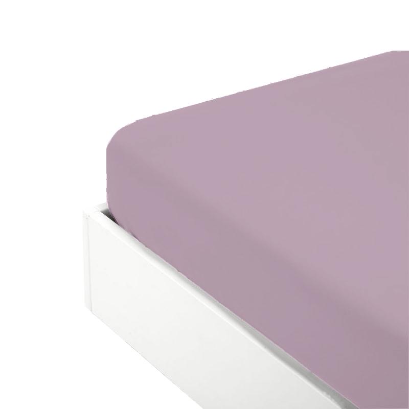 Lenzuolo da sotto con angoli in Percalle di cotone tinta unita - Arianna Lenzuolo Sotto Fazzini Singolo Rosa