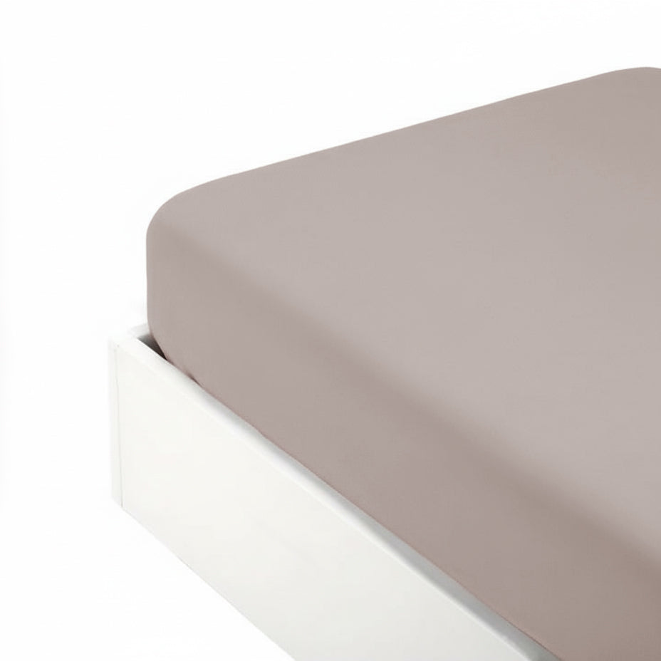 Lenzuolo da sotto con angoli in Percalle di cotone tinta unita - Arianna Lenzuolo Sotto Fazzini Singolo Sasso