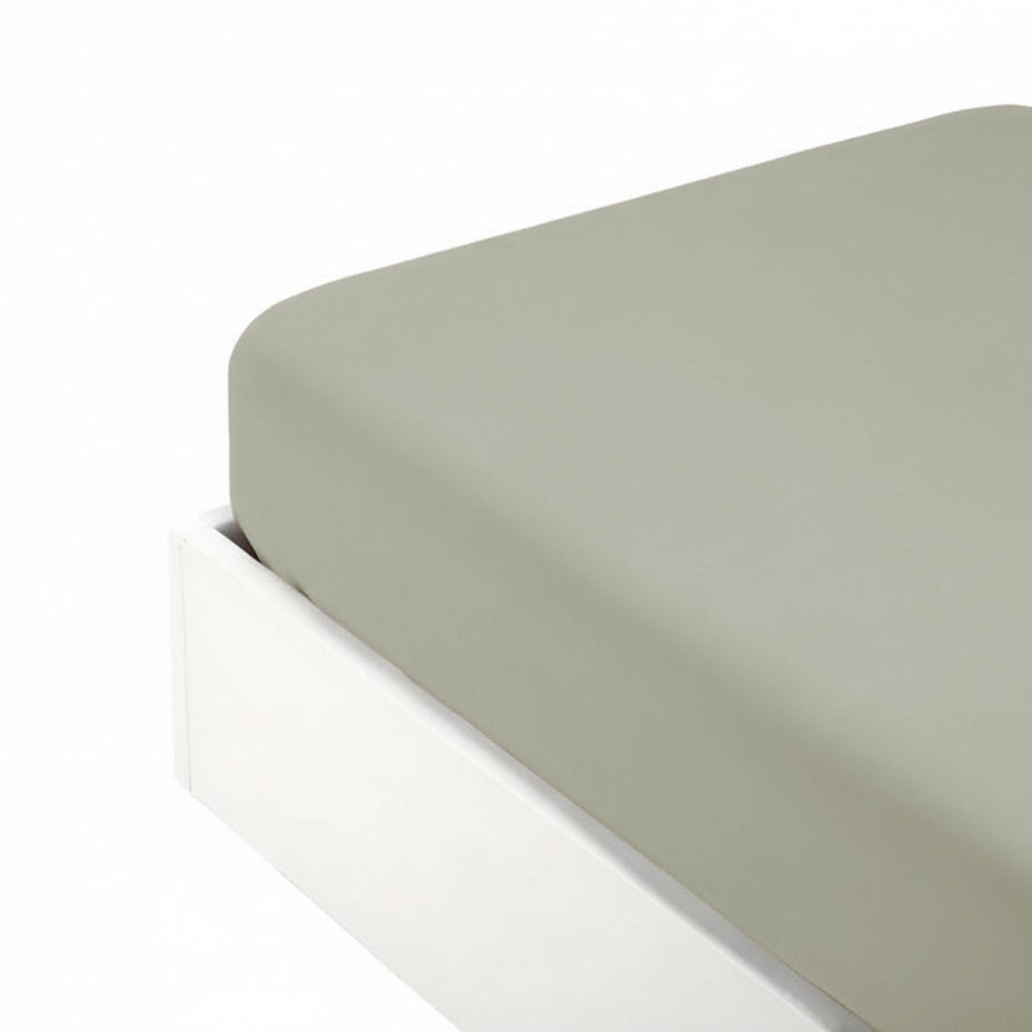 Lenzuolo da sotto con angoli in Percalle di cotone tinta unita - Arianna Lenzuolo Sotto Fazzini Singolo Verde