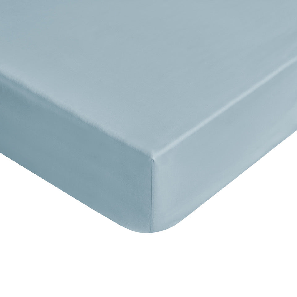 Lenzuolo da Sotto con angoli in Percalle di Cotone Tinta Unita - Prestige Lenzuolo Sotto Lisola Singola Azzurro (Sion)