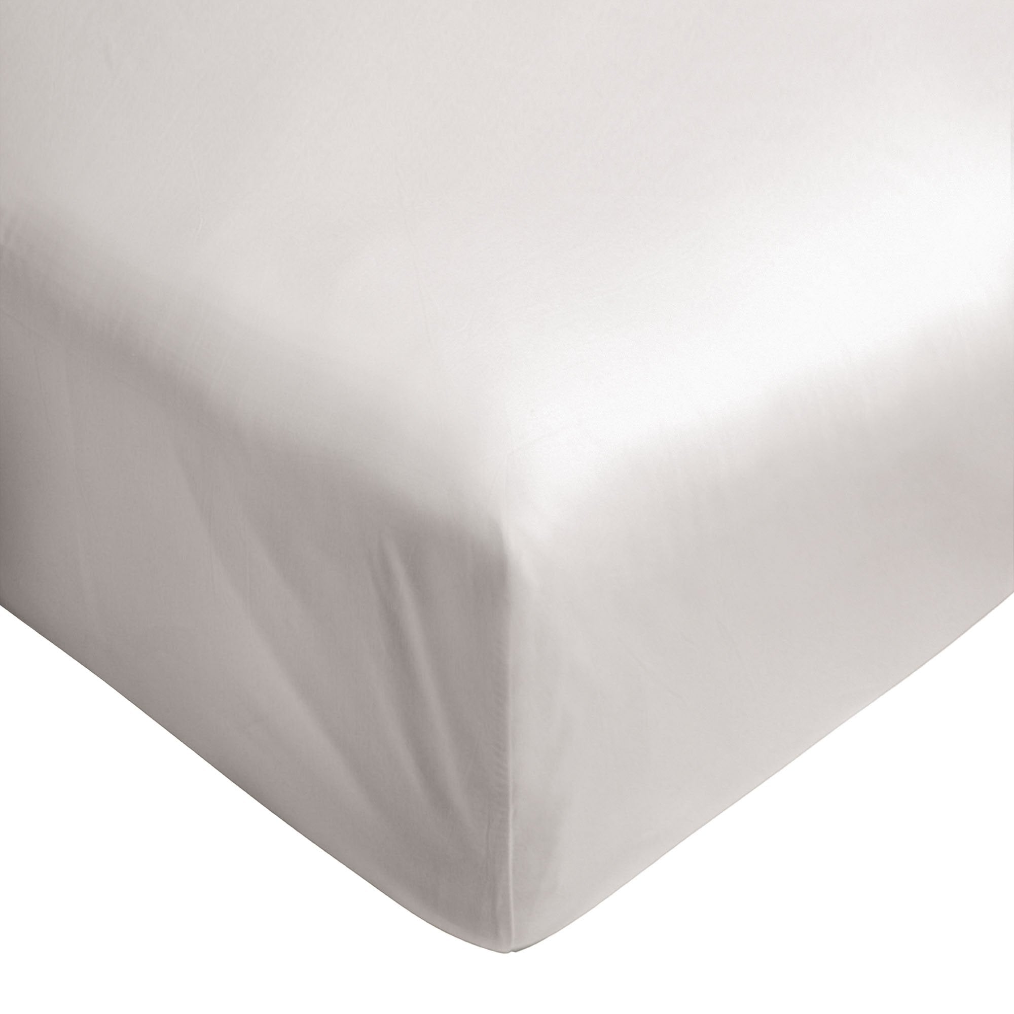 Lenzuolo da Sotto con angoli in Raso di Cotone - Mirror Lenzuolo Sotto BiancoPerla Singola Ostrica