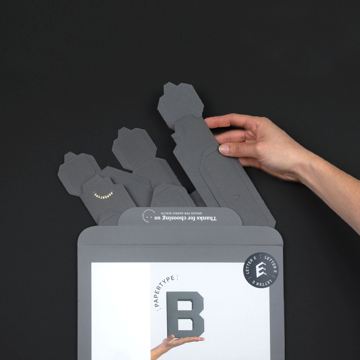 Lettera Decorativa Tridimensionale Carta da Montare - Papertype Lettera 3d Papertype