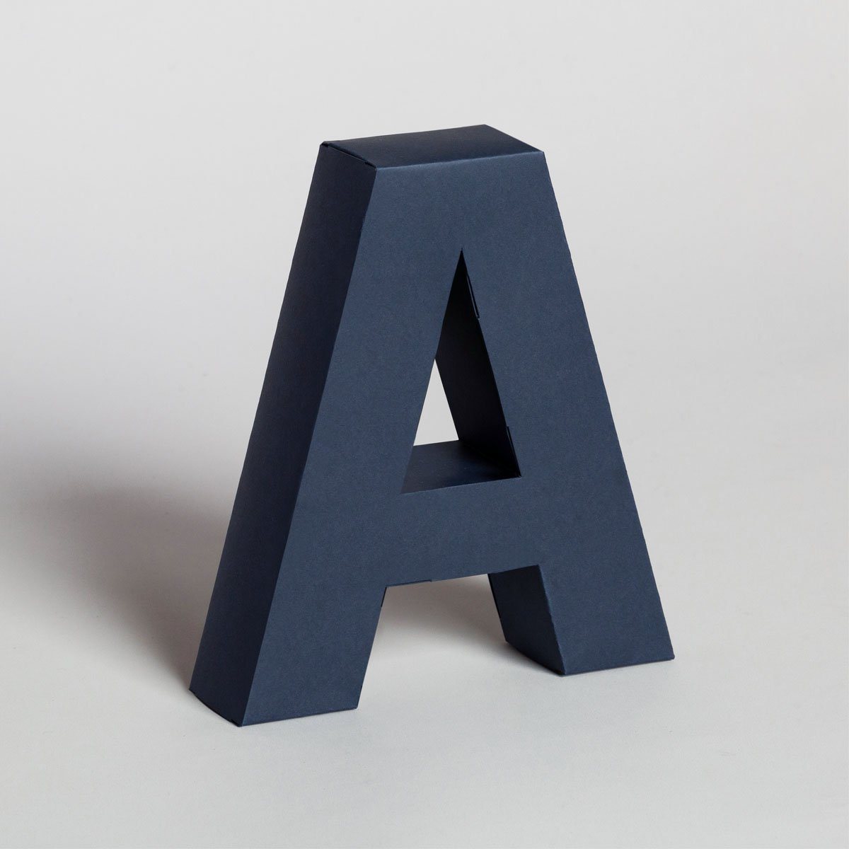 Lettera Decorativa Tridimensionale Carta da Montare - Papertype Lettera 3d Papertype A Grigio