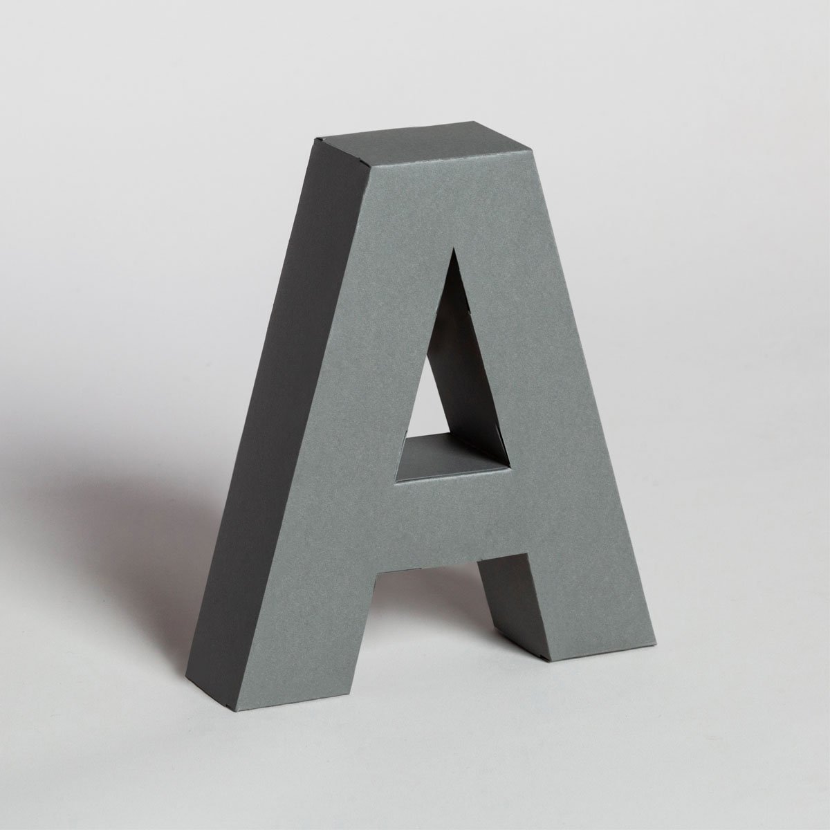 Lettera Decorativa Tridimensionale Carta da Montare - Papertype Lettera 3d Papertype A Blu