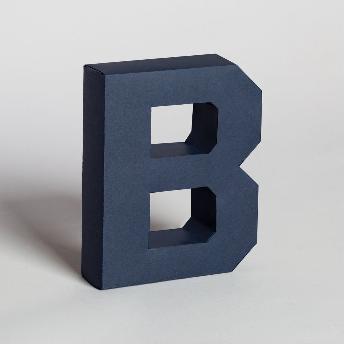 Lettera Decorativa Tridimensionale Carta da Montare - Papertype Lettera 3d Papertype B Blu