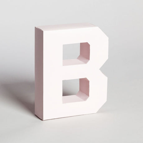 Lettera Decorativa Tridimensionale Carta da Montare - Papertype Lettera 3d Papertype B Rosa