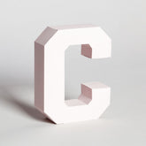Lettera Decorativa Tridimensionale Carta da Montare - Papertype Lettera 3d Papertype C Rosa 