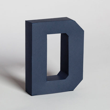 Lettera Decorativa Tridimensionale Carta da Montare - Papertype Lettera 3d Papertype D Blu