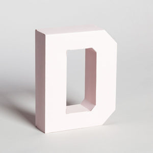 Lettera Decorativa Tridimensionale Carta da Montare - Papertype Lettera 3d Papertype D Rosa 