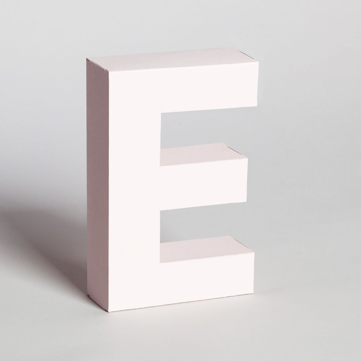 Lettera Decorativa Tridimensionale Carta da Montare - Papertype Lettera 3d Papertype E Rosa