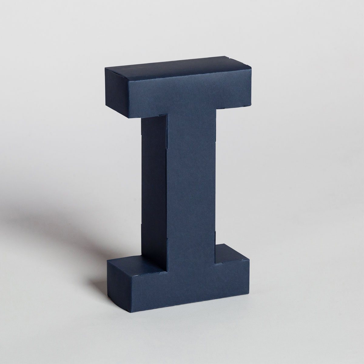 Lettera Decorativa Tridimensionale Carta da Montare - Papertype Lettera 3d Papertype I Blu