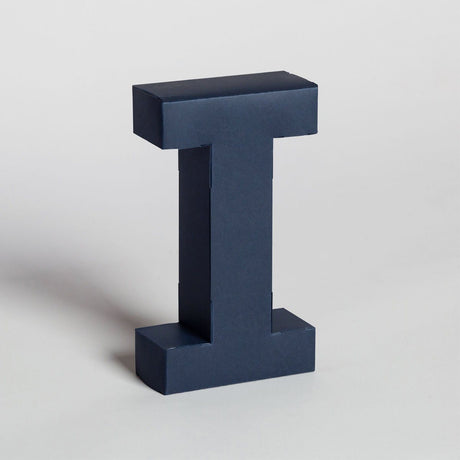 Lettera Decorativa Tridimensionale Carta da Montare - Papertype Lettera 3d Papertype I Blu