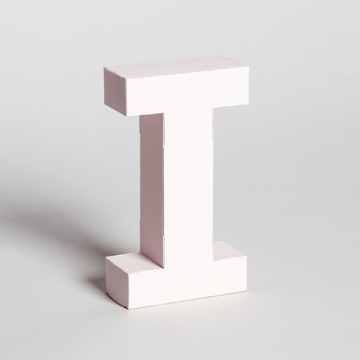 Lettera Decorativa Tridimensionale Carta da Montare - Papertype Lettera 3d Papertype I Rosa
