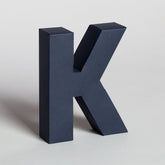 Lettera Decorativa Tridimensionale Carta da Montare - Papertype Lettera 3d Papertype K Blu 