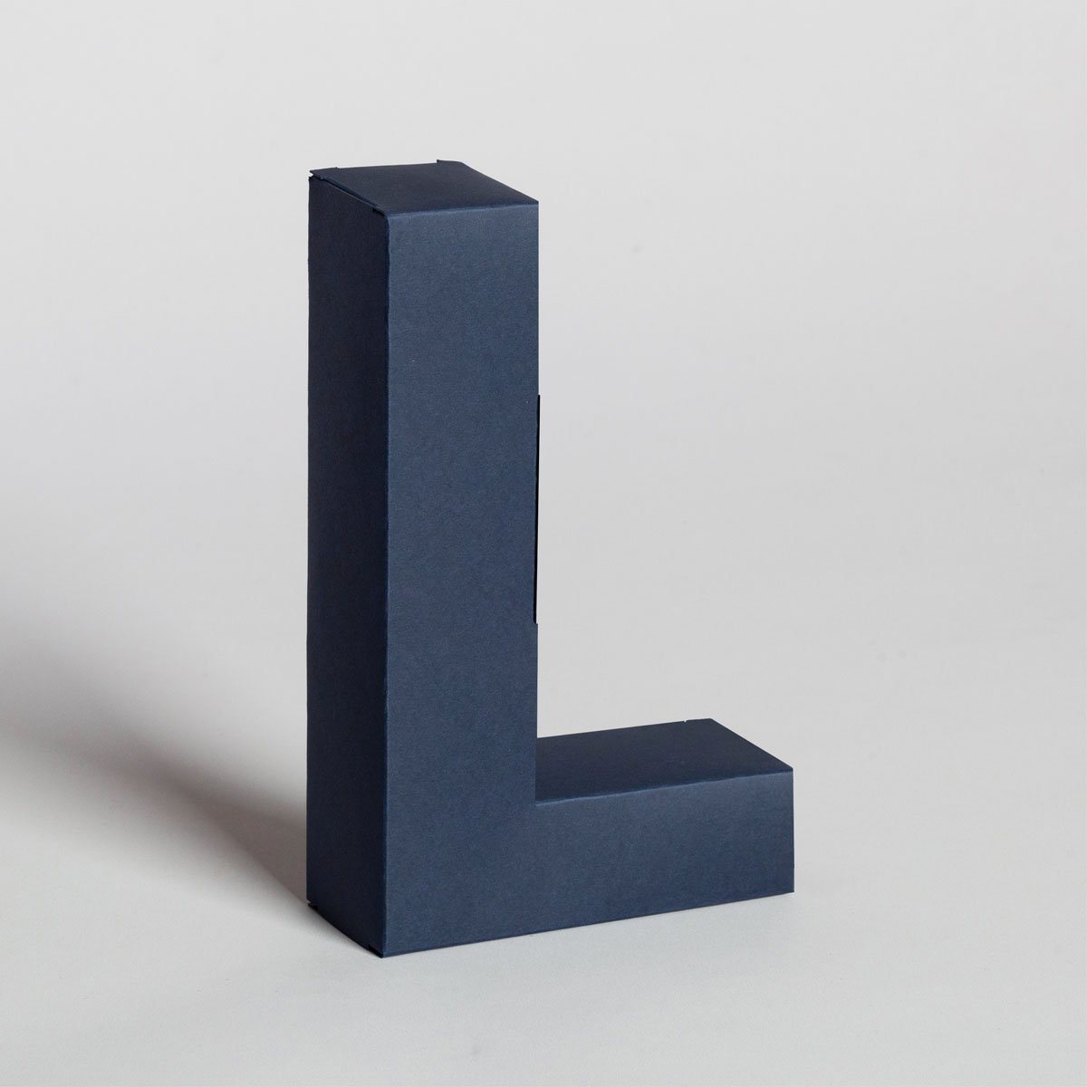 Lettera Decorativa Tridimensionale Carta da Montare - Papertype Lettera 3d Papertype L Blu