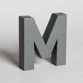 Lettera Decorativa Tridimensionale Carta da Montare - Papertype Lettera 3d Papertype M Grigio 