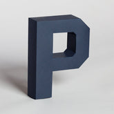 Lettera Decorativa Tridimensionale Carta da Montare - Papertype Lettera 3d Papertype P Blu 