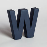 Lettera Decorativa Tridimensionale Carta da Montare - Papertype Lettera 3d Papertype W Blu 