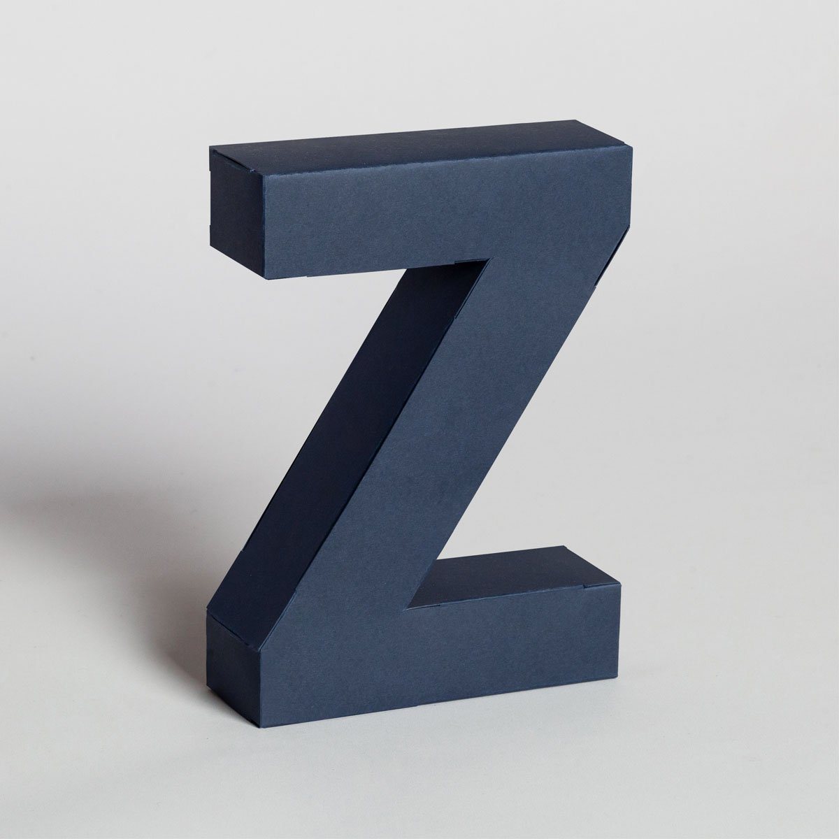 Lettera Decorativa Tridimensionale Carta da Montare - Papertype Lettera 3d Papertype Z Blu