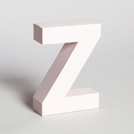 Lettera Decorativa Tridimensionale Carta da Montare - Papertype Lettera 3d Papertype Z Rosa