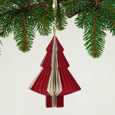 Origami Decorativo a Forma di Albero Rosso in Carta - Origami Red Tree Complemento Arredo Villa Altachiara 