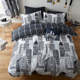 Parure Copripiumino Cotone Fantasia Double Face - Citylife Copripiumino Catherine Lansfield Singolo Grigio