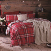 Parure Copripiumino Cotone Fantasia Double Face - Kelso Red Copripiumino Catherine Lansfield Singolo