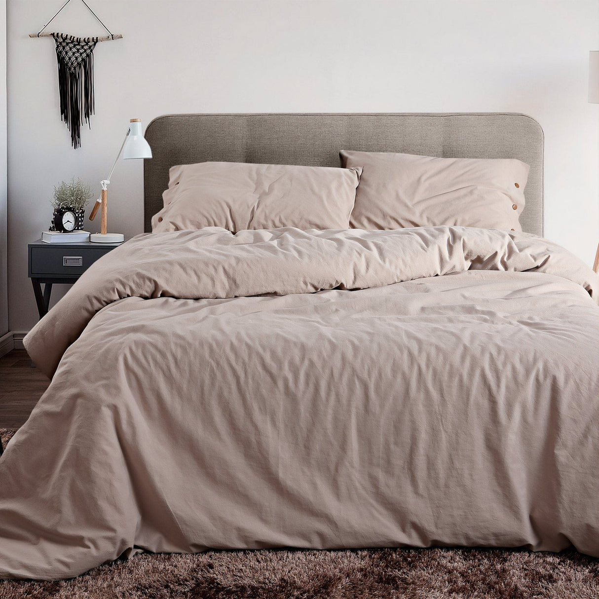 Parure Copripiumino di Cotone StoneWashed No Stiro - Daniel Copripiumino Lisola