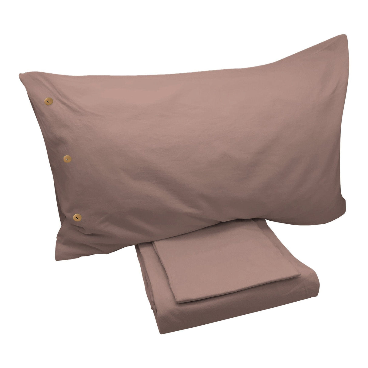 Parure Copripiumino di Cotone StoneWashed No Stiro - Daniel Copripiumino Lisola Singolo Rosa Retro