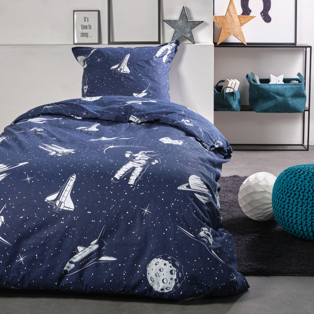 Parure Copripiumino in Cotone Doubleface - Taivas Copripiumino Bimbi Sisu Singolo Blu