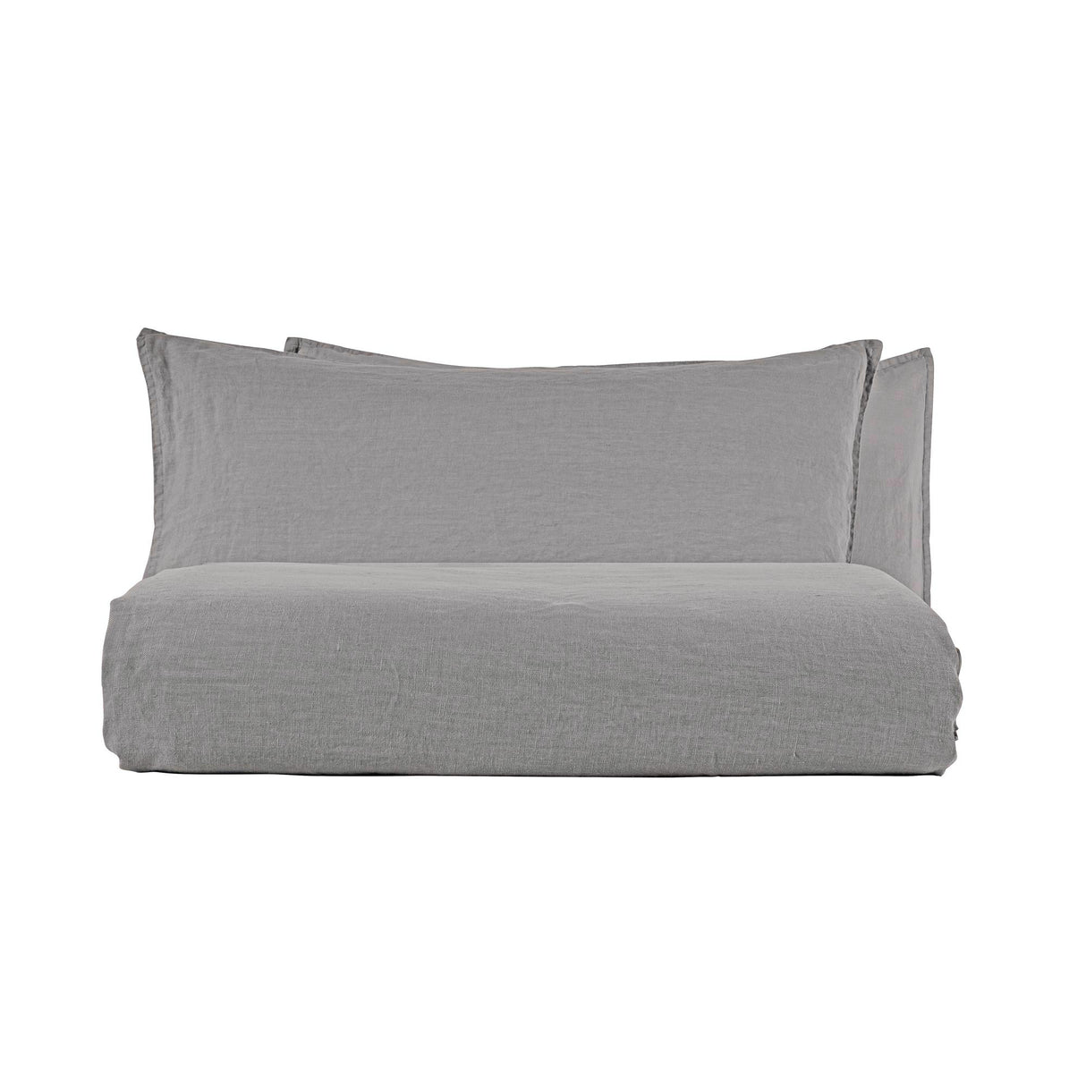 Parure Copripiumino in Lino StoneWashed No Stiro - Exclusive Copripiumino Lisola Singolo Grigio (Baguio)